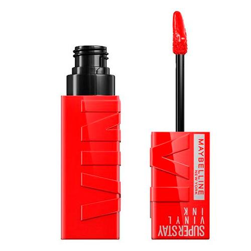 Maybelline Suyuq yaltiroq lab bo'yog'i Super Stay® Vinyl Ink, ton 25 Otashin qizil