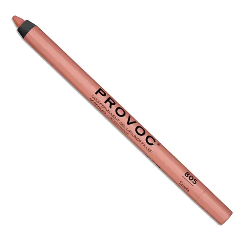 PROVOC Semi-Permanent Gel Lip Liner Filler WP SPARKLES 805 Steela Lablar uchun qalamdagi gel layner LPL805