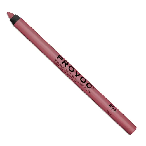 PROVOC Semi-Permanent Gel Lip Liner Filler WP SPARKLES 806 Roziz Lablar uchun qalamdagi gel layner LPL806
