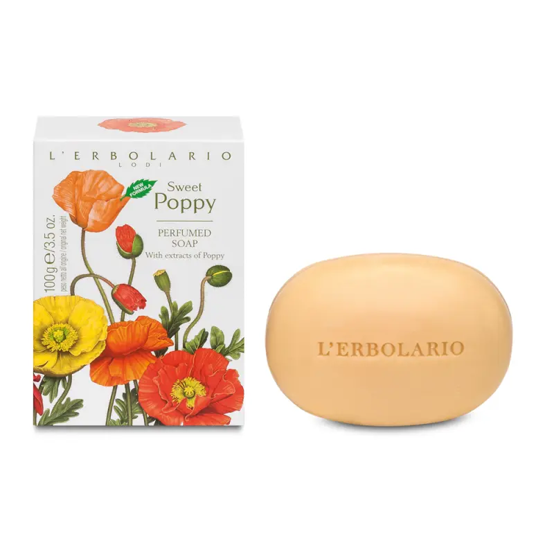 L'Erbolario Sweet Poppy Soap Парфюмированное мыло «Сладкий мак» 100гр