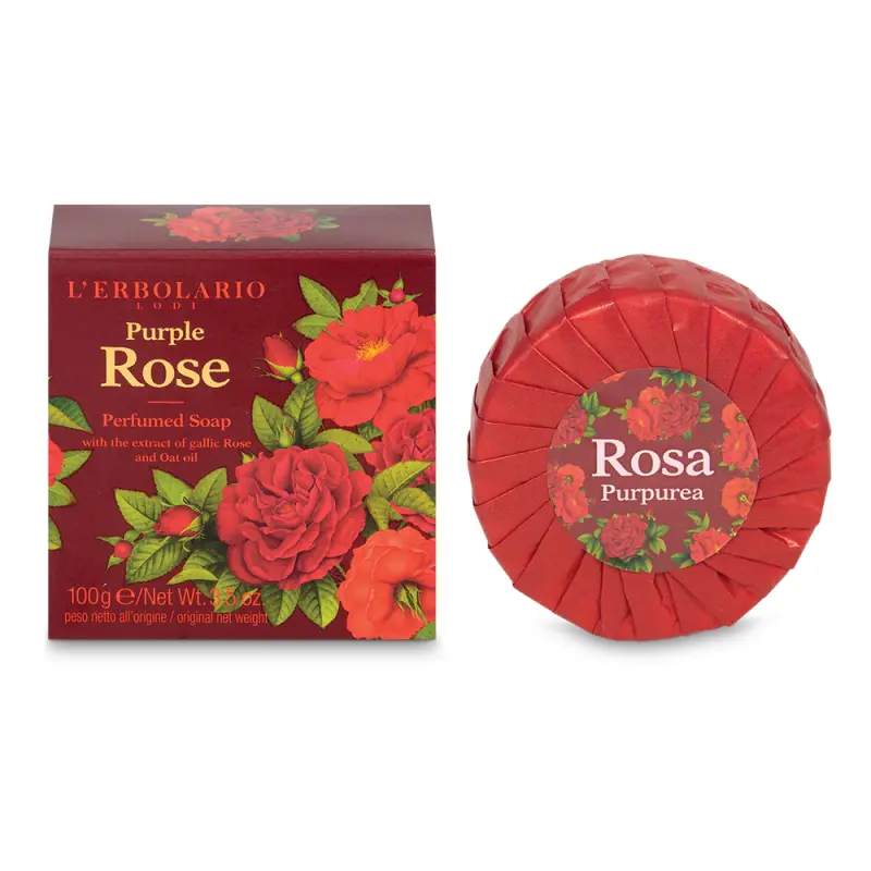 L'Erbolario Purple Rose Perefumed Soap Парфюмированное мыло Фиолетовое мыло 100гр