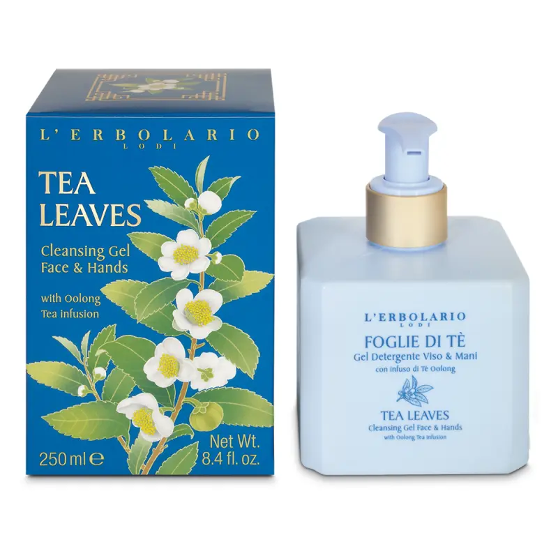 L'Erbolario Tea Leaves Cleansing Gel Face & Hands Очищающий гель для лица и рук Чайные листья с настоем чая Улун 250мл