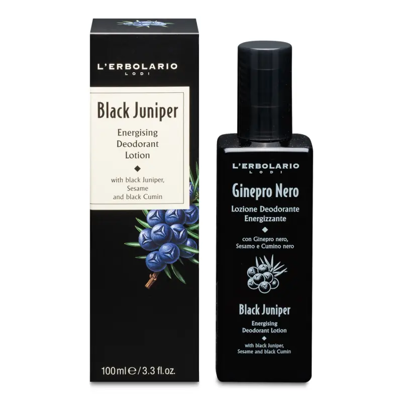 L'Erbolario Black Juniper Energising Deodorant Лосьон-дезодорант Черный Можжевельник 100 мл