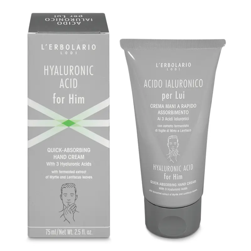L'Erbolario Hyaluronic Acid for Him Hand Cream Крем для рук с гиалуроновой кислотой для него 75мл