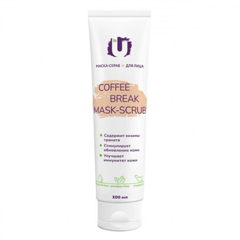 THE U Маска-скраб для лица Coffee break mask-scrub, туба 100 мл