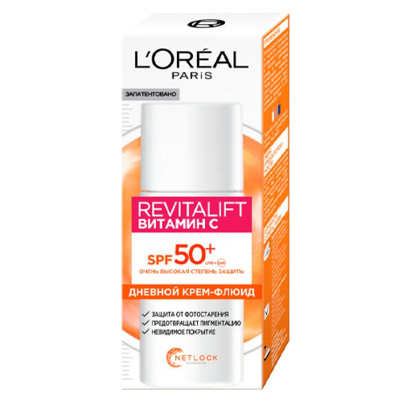L'Oreal Крем-флюид Revitalift SPF 50 Витамин С дневной д лица 50 мл