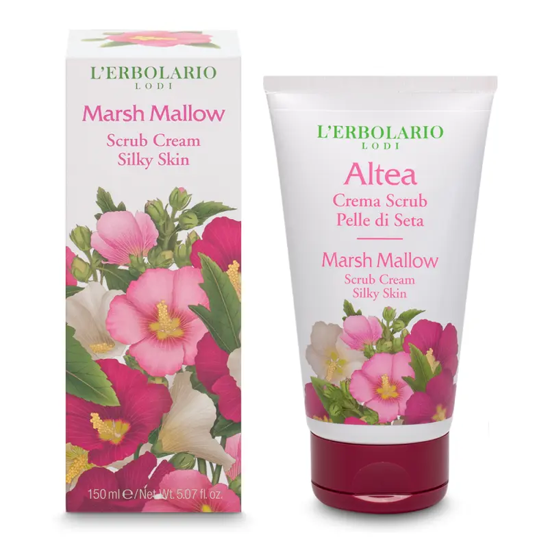 L'Erbolario Marsh Mallow Scrub Cream Silky Skin Скраб-крем «Шелковистая кожа» «Марш-мэллоу» 150мл