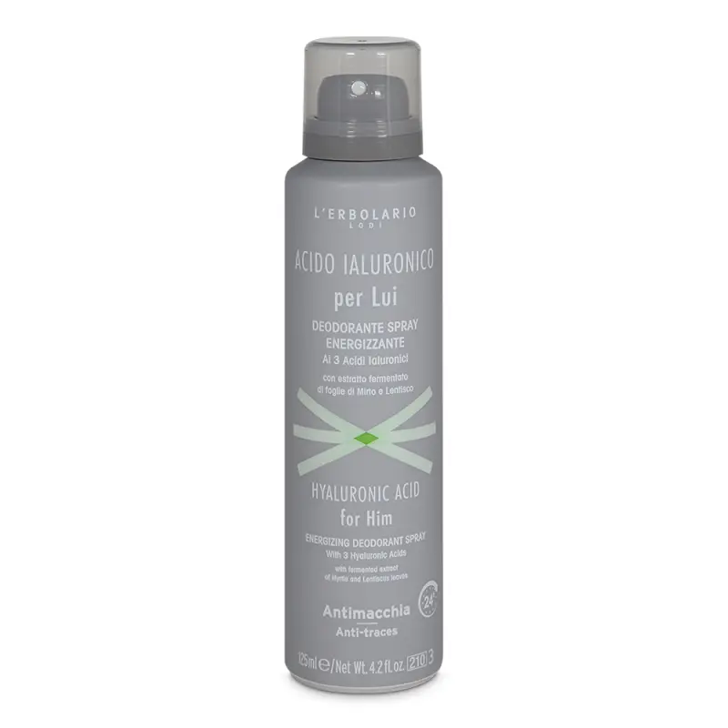 L'Erbolario Hyaluronic Acid for Him Energizing Deo Spray Дезодорант-спрей для мужчин с гиалуроновой кислотой 125 мл