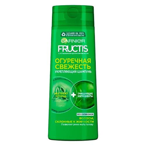 Fructis Mustahkamlovchi shampun Bodring salqinligi, yog'lanishga moyil sochlar uchun, 250 ml