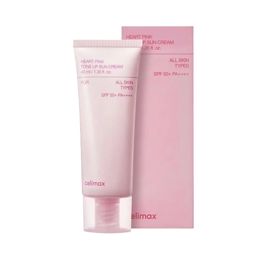 Celimax Heart Pink Tone Up Sun Cream Солнцезащитный крем с эффектом тонирования в розовый тон 40 мл