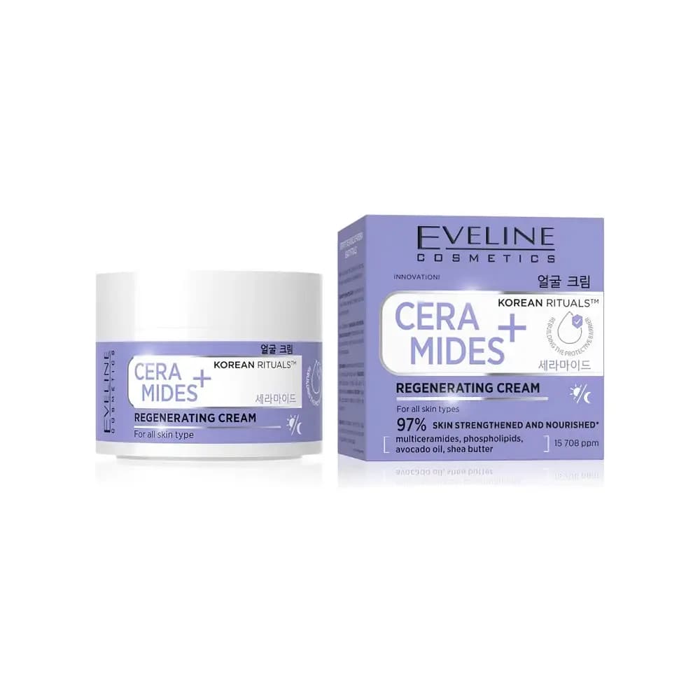Regenerating face cream for all skin types korean rituals ceramides+, 50ml