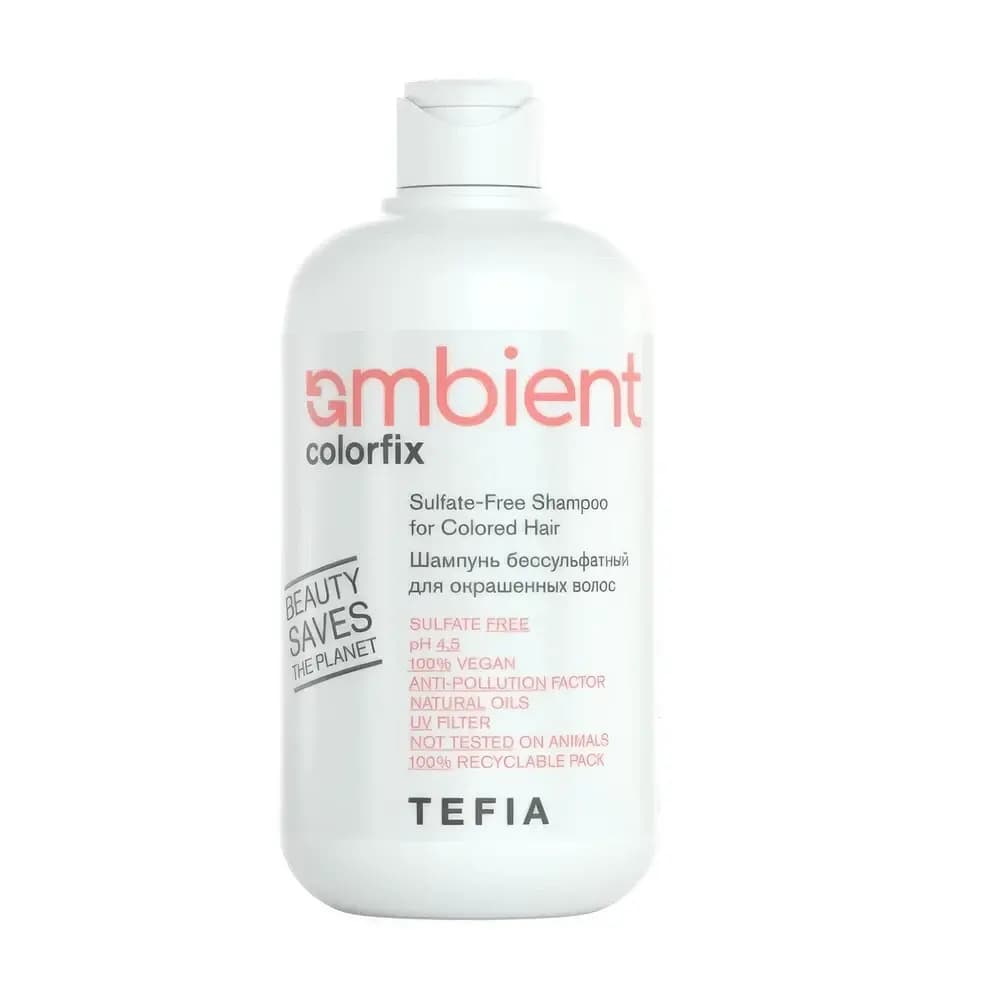 TEFIA Bo'yalgan sochlar uchun 4,5 pH sulfatsiz shampun 250 ml