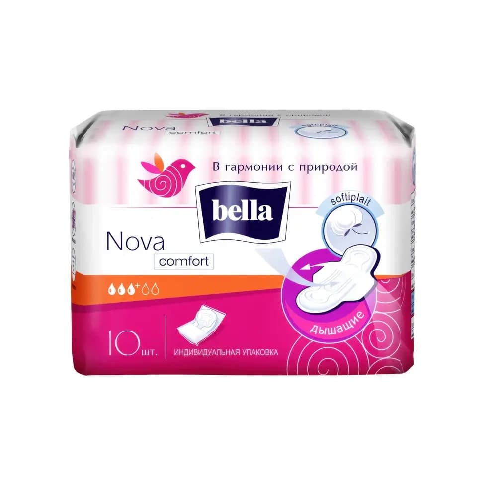 Bella Прокладки ж/г впитывающие NOVA COMFORT 10 шт в полиэт.уп.
