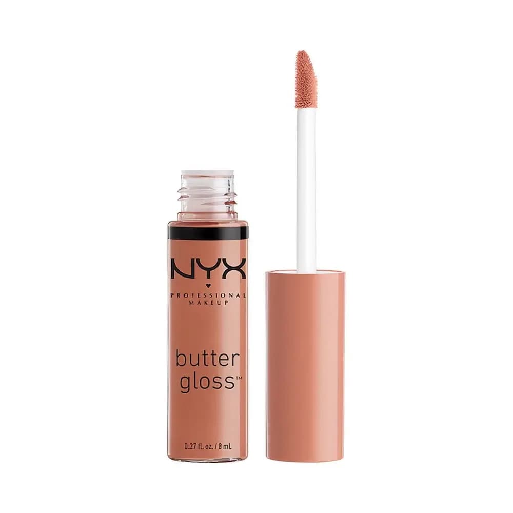 NYX Professional Makeup Moisturizing Lip Gloss "Butter Lip Gloss", 14 Madeleine, light brown, glossy, 8 ml.