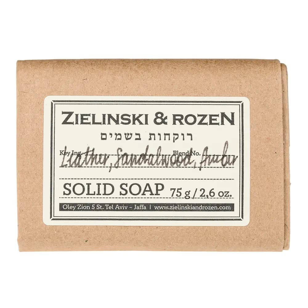 Solid soap Leather, Sandalwood, Amber (75 g)