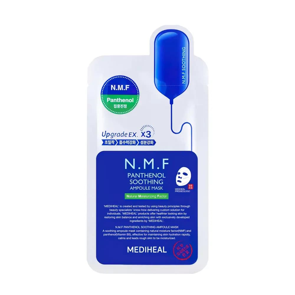 MEDIHEAL NMF PANTENOL SOOTHING AMPOULE MASK Pantenolli tinchlantiruvchi ampulali niqob 25 ml