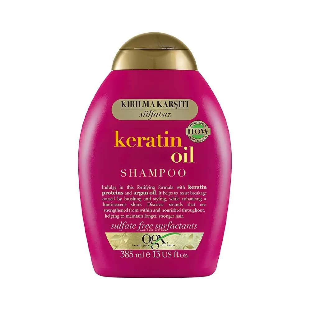 OGX® Sochlar mo'rtligiga qarshi keratin moyli shampun, 385 ml (TR) (new)