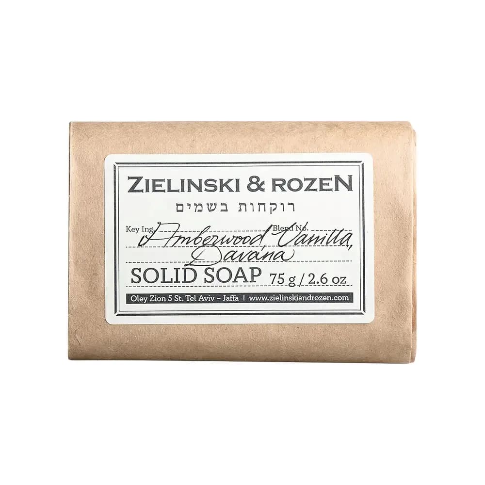 Zielinski & Rozen Solid soap Amberwood, Vanilla, Davana Qattiq sovun Amberwood, Vanil, Davana 75 g