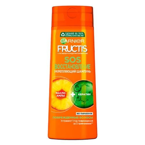 Fructis shampun SOS - shikastlangan sochlarni tiklash, 400 ml