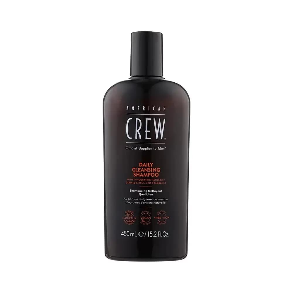 AMERICAN CREW DAILY CLEANS oddiy va yog'lanishga moyil sochlar hamda bosh terisi uchun kundalik tozalovchi shampun 450 ml