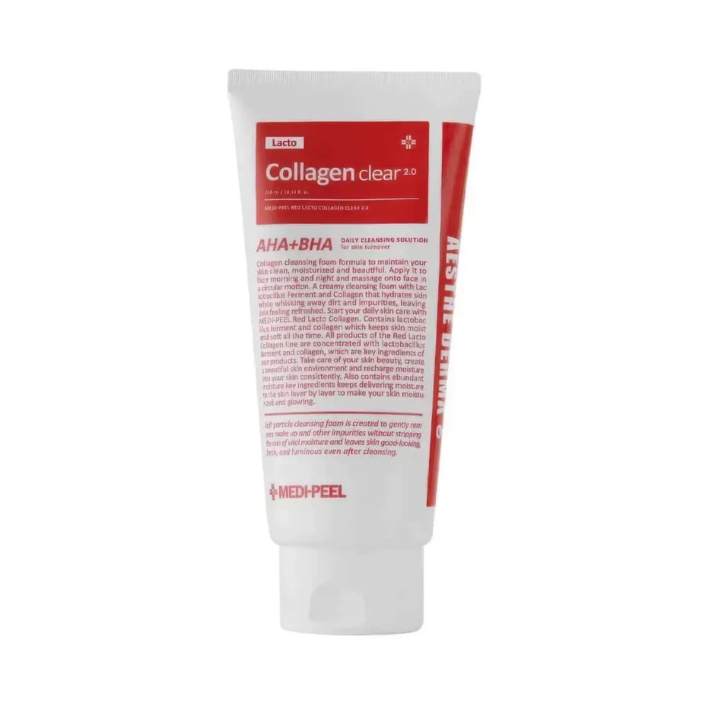 Medi-Peel RED LACTO COLLAGEN CLEAR 2.0 Renewal product Очищающая кислотная пенка Medi-Peel Red Lacto Collagen Clear 2.0, 300 мл