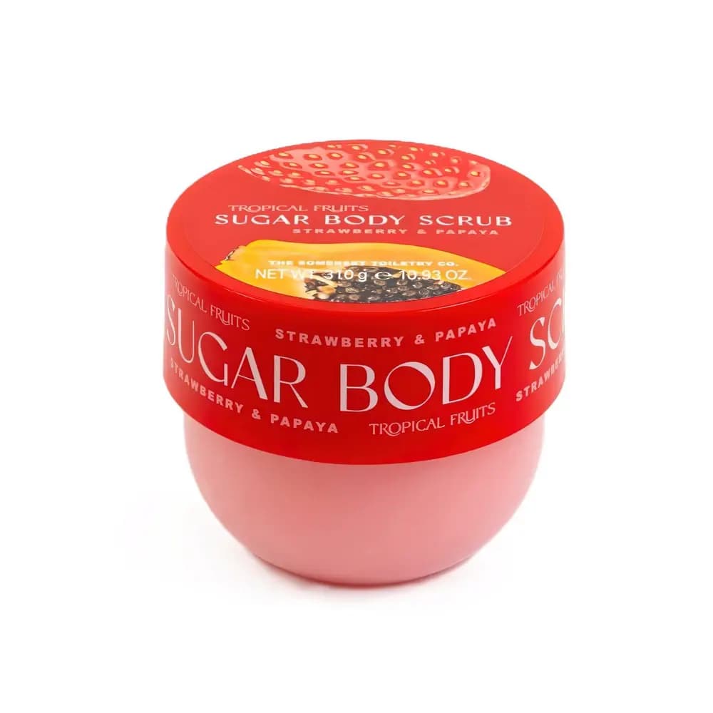 Tropical Fruit Strawberry & Papaya Sugar Scrub 310g Jar