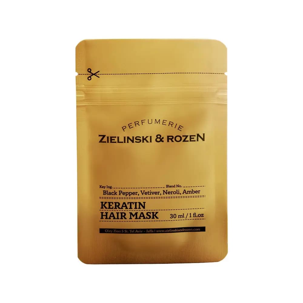 Zielinski & Rozen Soch uchun keratinli niqob Qora murch, Vetiver, Neroli, Ambra 30 ml