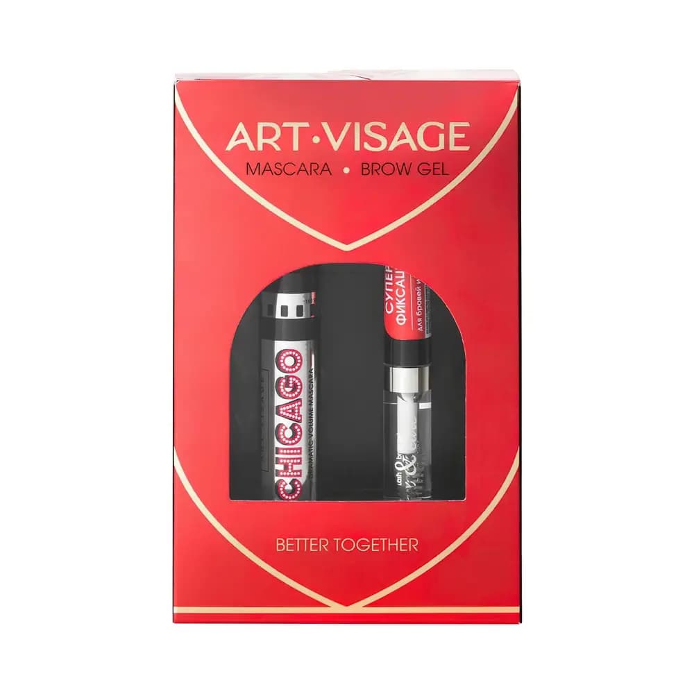 Gift set (Black ink CHICAGO, Eyebrow and Eyelash Gel Super Fixation )