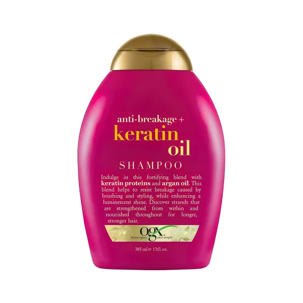 OGX® Keratin moyi bilan sochlar mo'rtligiga qarshi shampun 385 ml