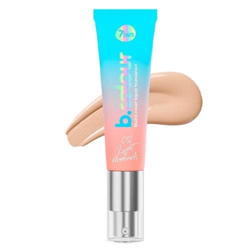 7DAYS B.COLOUR Yuz uchun matlashtiruvchi tonal krem / 02 Light medium, 30 ml