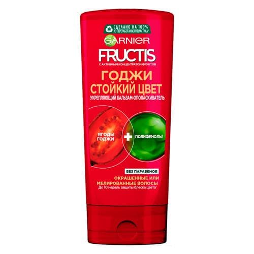 Fructis Mustahkamlovchi bo'lg'ovchi-balzam Goji - Barqaror rang, bo'yalgan yoki oqartirilgan sochlar uchun, 200 ml