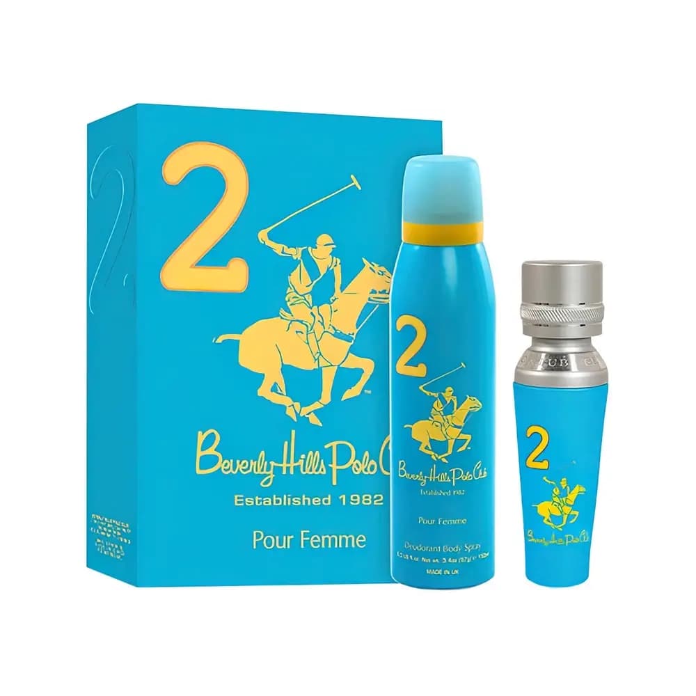 Beverly Hills Polo Club No.2 G ft Set for women EDP 50mI + Deodorant 150ml Набор для женщин парфюмерная вода 50мл+ дезодорант 150 мл.