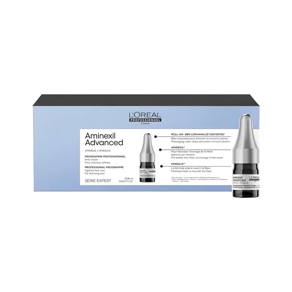 L'Oreal Professionnel Ampulalar Absolut Repair Cellular Aminexil Advanced, sochlar to'kilishiga qarshi, 6ml*10 dona