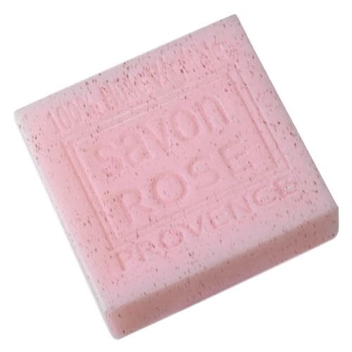 ROSE + exfoliating, with sweet almond oil Square 100g Shirin bodom moyi bilan ATIRGUL sovuni + piling krem