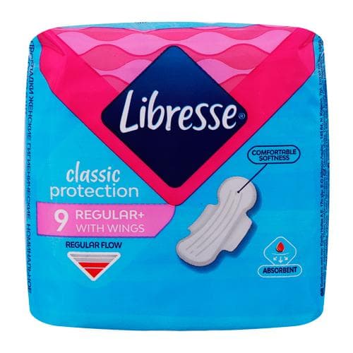 LIBRESSE Ultra Clip Soft Normal женские прокладки 9pc