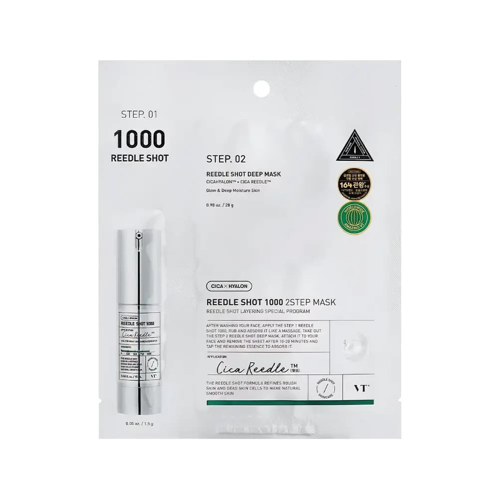 VT REEDLE SHOT 1000 2-STEP MASK Двухступенчатая маска с спикулами для интенсивного обновления кожи 21,5 мл