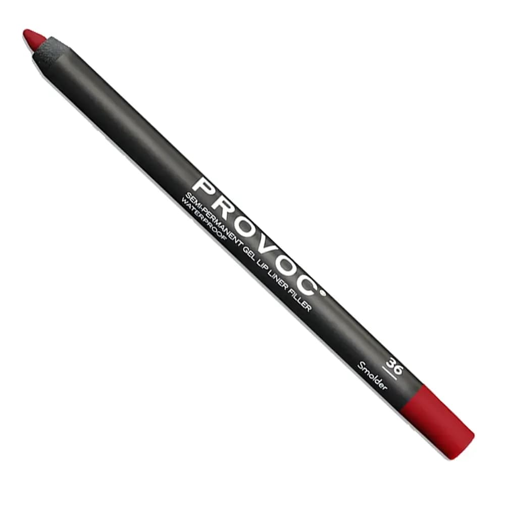 PROVOC Semi-Permanent Gel Lip Liner Filler WP 36 Smolder Lablar uchun qalamdagi gel layner LPL36