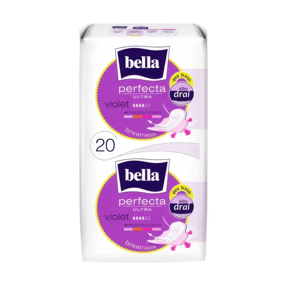 Bella Прокладки ж/впит.многосл.с фикс.клеев.слоем Perfecta ULTRA VIOLET DEO FRESH, 20 шт. в п/у