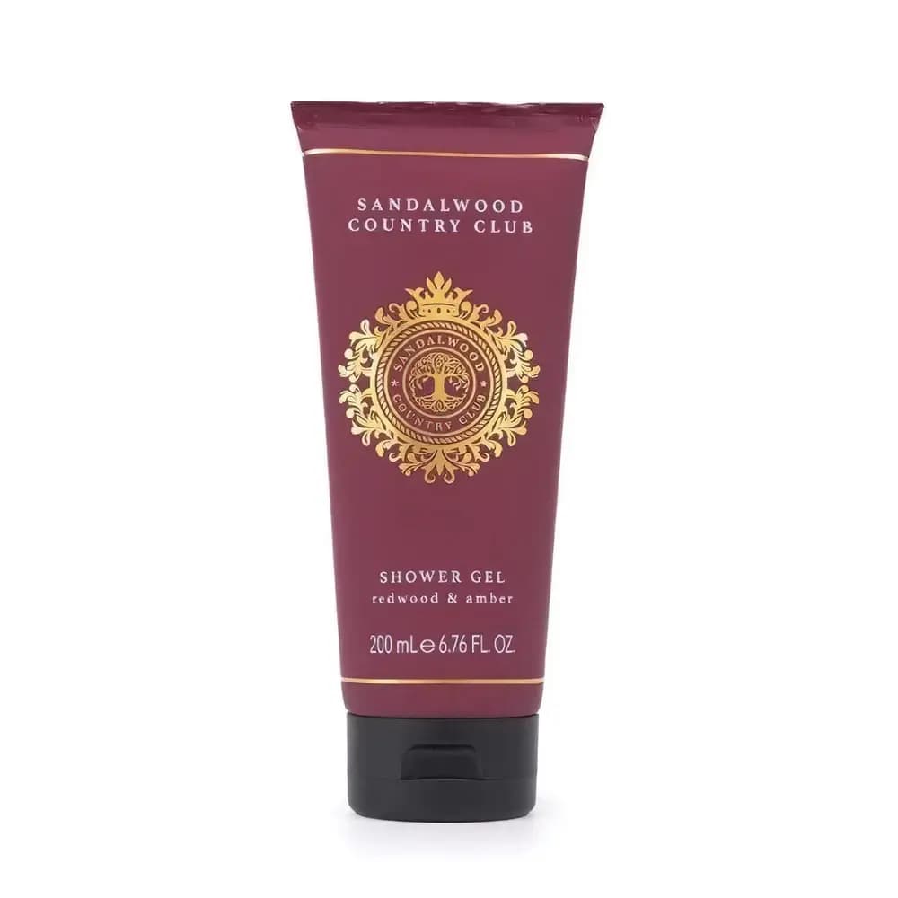 Sandalwood Country Club Burgundy Signature Redwood & Amber Shower Gel 200ml